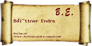 Büttner Endre névjegykártya